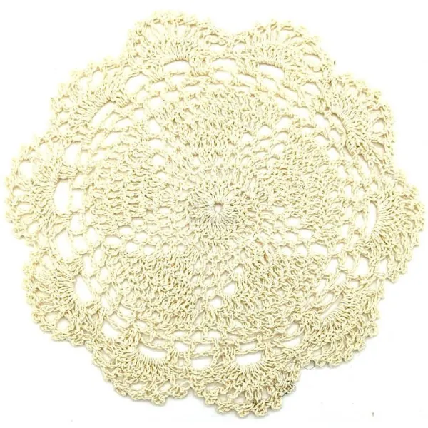 Set of 4 Large Knitted Coasters 100% Cotton 18 cm