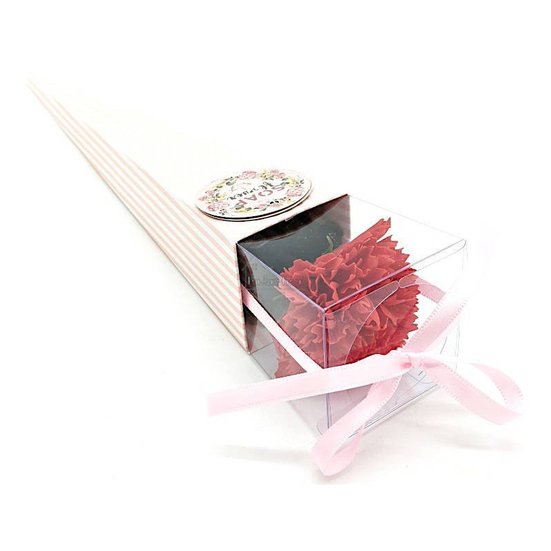 Give a Red Carnation in Soap Petals