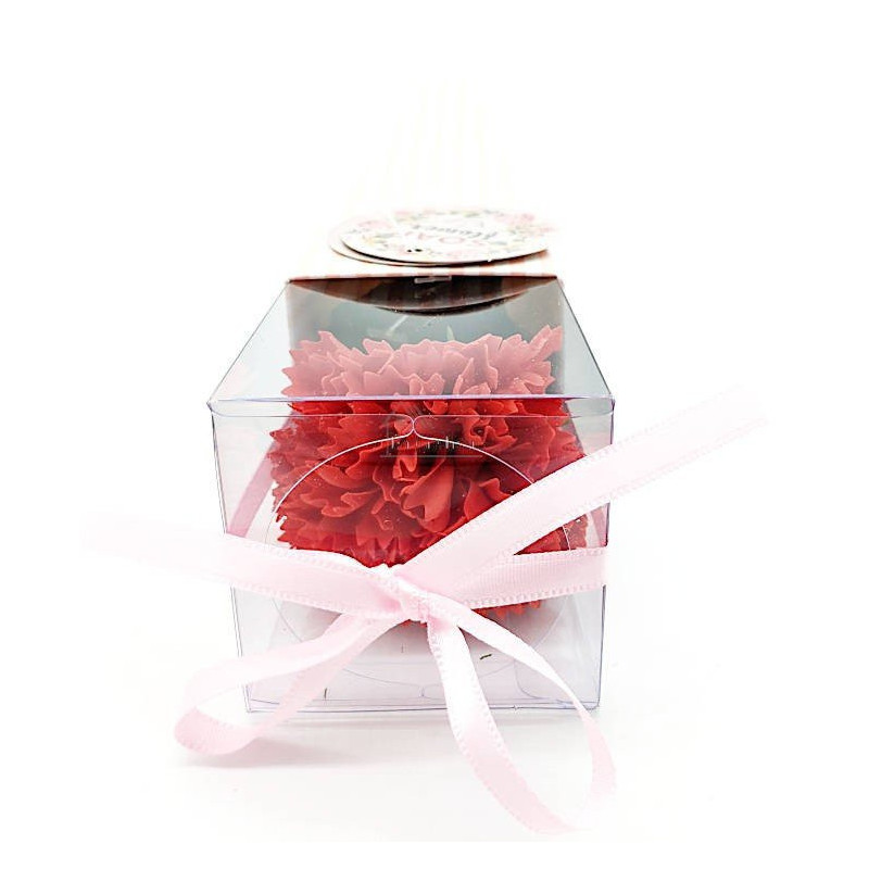 Give a Red Carnation in Soap Petals