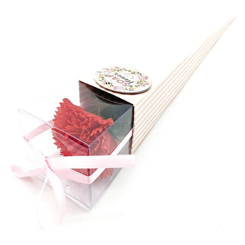 Give a Red Carnation in Soap Petals
