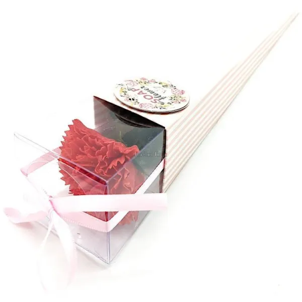 Give a Red Carnation in Soap Petals