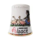 Ceramic thimble Hansi the goose keeper