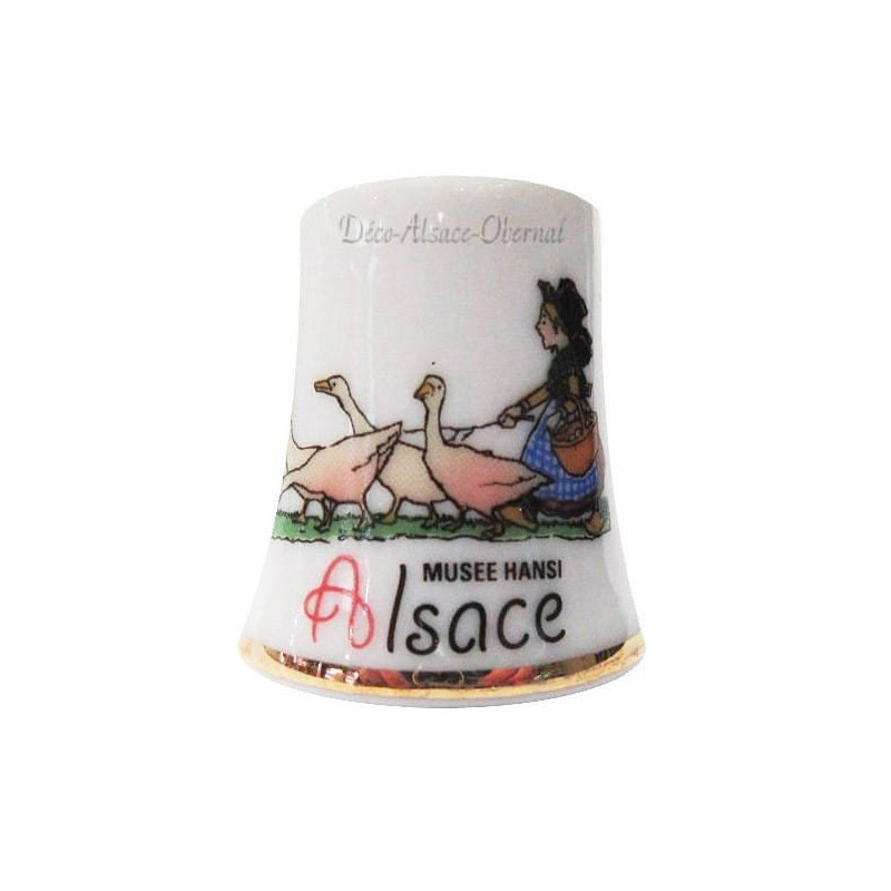 Ceramic thimble Hansi the goose keeper