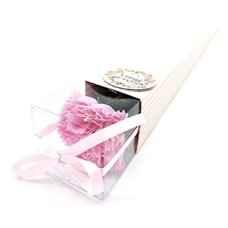 Offrez une Oeillet Rose en Pétales de Savon