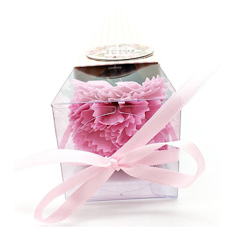 Offrez une Oeillet Rose en Pétales de Savon