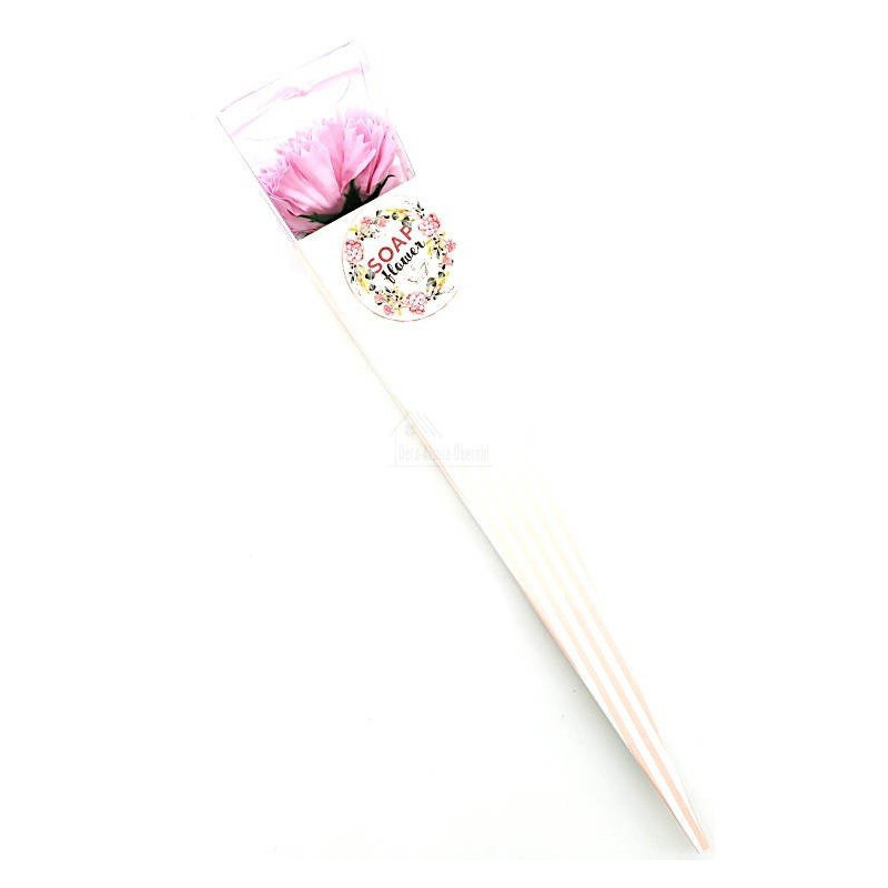 Offrez une Oeillet Rose en Pétales de Savon