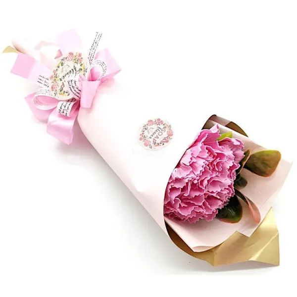 Offrez un Bouquet d'Oeillet Rose en Pétales de Savon