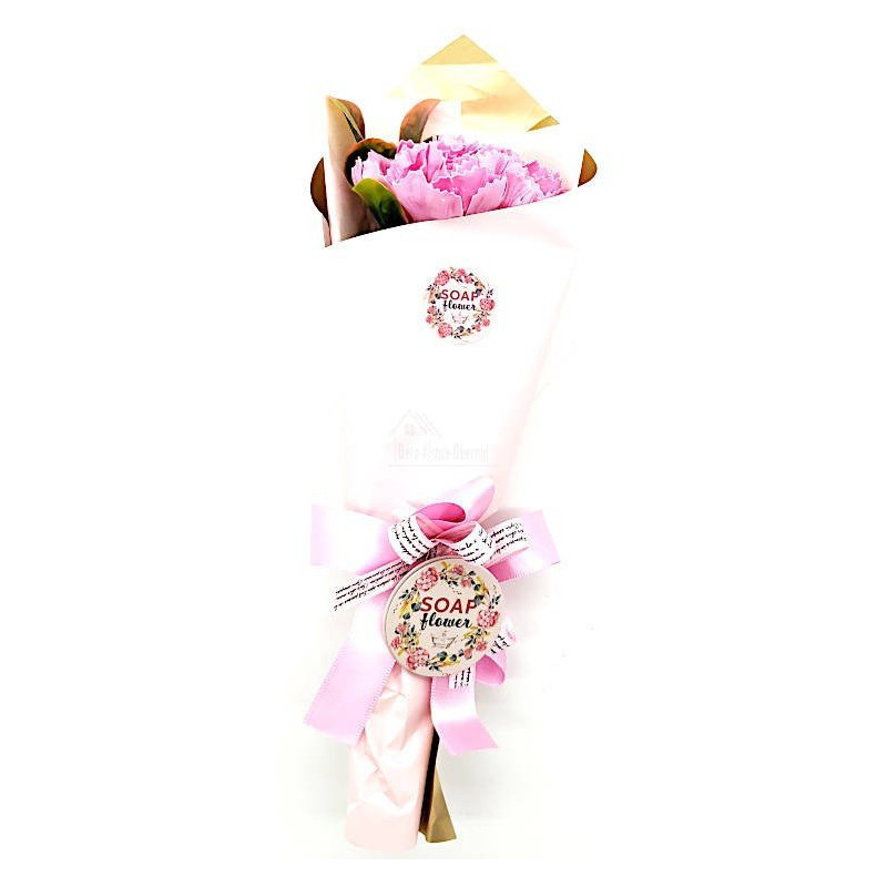Offrez un Bouquet d'Oeillet Rose en Pétales de Savon