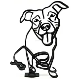 Abstrakte Skulptur Boxer aus Eisen