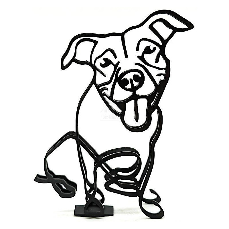 Abstrakte Skulptur Boxer aus Eisen