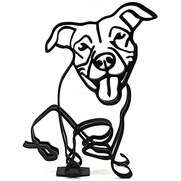 Abstrakte Skulptur Boxer aus Eisen
