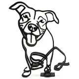 Sculpture abstraite Boxer en Fer