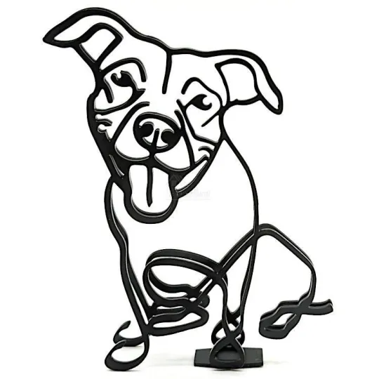 Sculpture abstraite Boxer en Fer