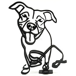 Abstrakte Skulptur Boxer aus Eisen