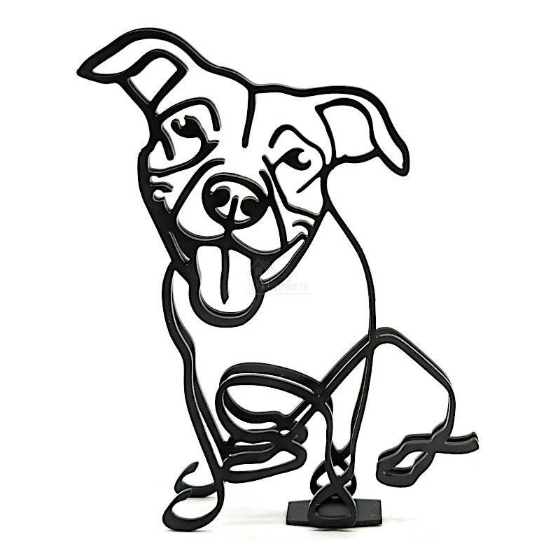 Abstrakte Skulptur Boxer aus Eisen