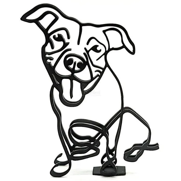 Sculpture abstraite Boxer en Fer