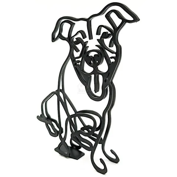 Abstrakte Skulptur Boxer aus Eisen
