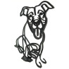 Abstrakte Skulptur Boxer aus Eisen