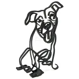 Abstrakte Skulptur Boxer aus Eisen