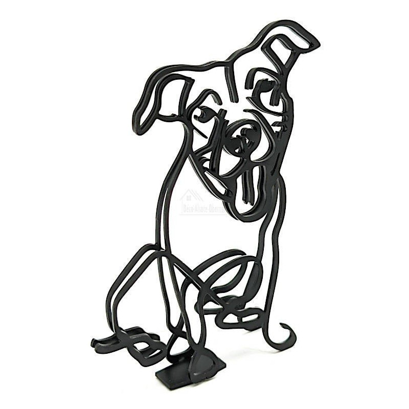 Abstrakte Skulptur Boxer aus Eisen