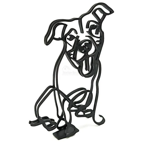 Abstrakte Skulptur Boxer aus Eisen
