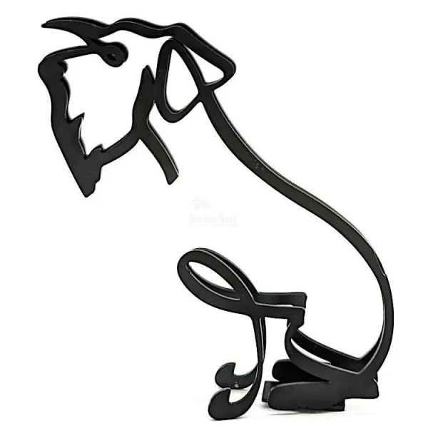 Abstrakte Skulptur Fox Terrier aus Eisen