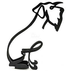 Abstrakte Skulptur Fox Terrier aus Eisen