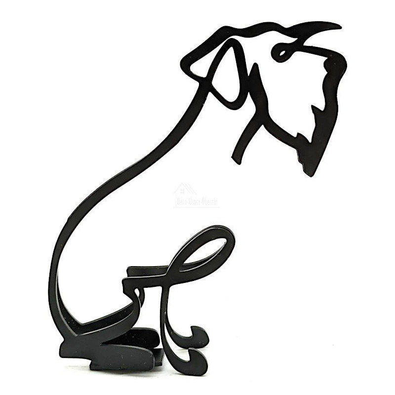 Abstrakte Skulptur Fox Terrier aus Eisen