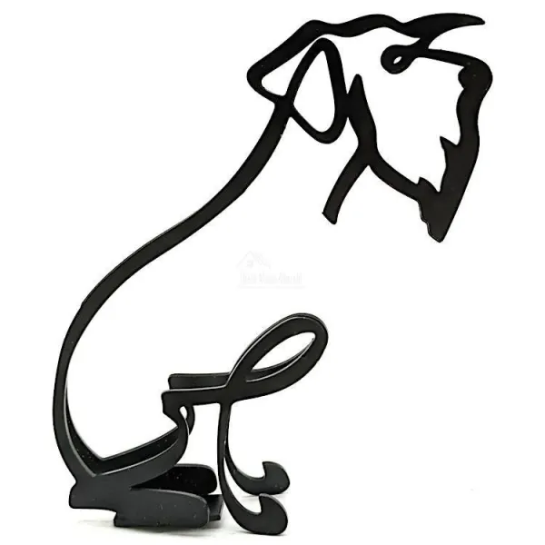 Abstract Sculpture Fox Terrier in Iron