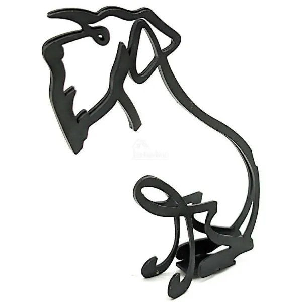 Abstrakte Skulptur Fox Terrier aus Eisen