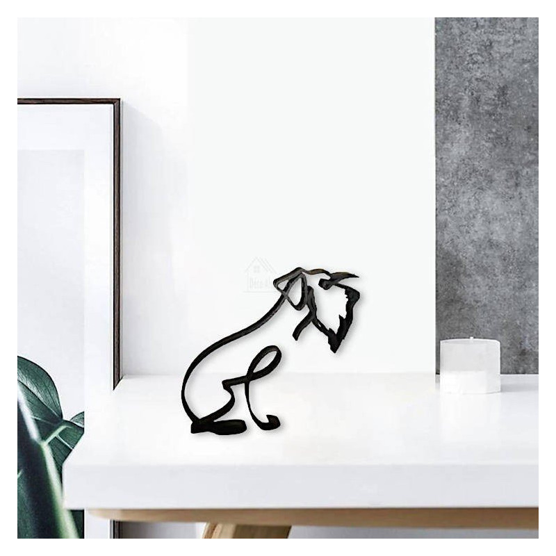 Abstrakte Skulptur Fox Terrier aus Eisen
