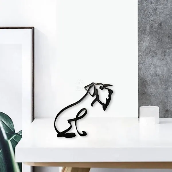 Sculpture abstraite Fox Terrier en Fer