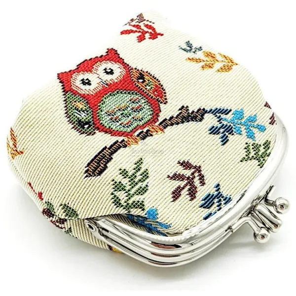 Porte Monnaie décoré de motif Hibou