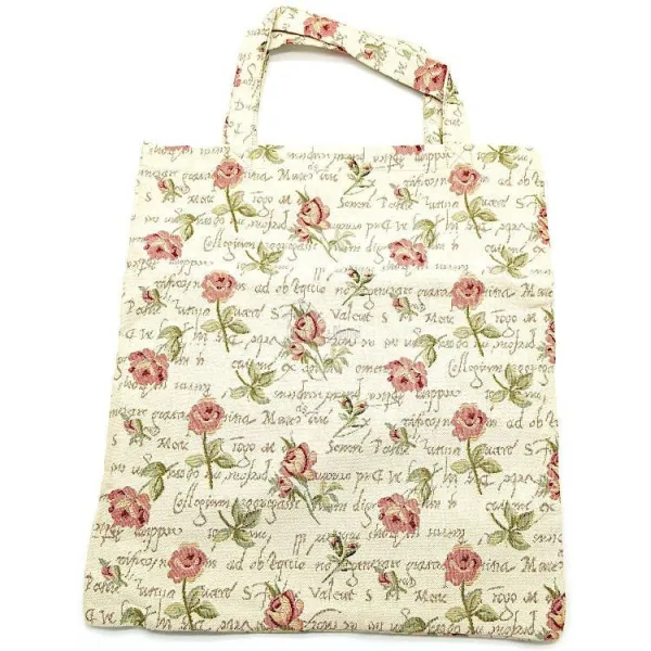 Tote Bag mit Rosenblüten verziert