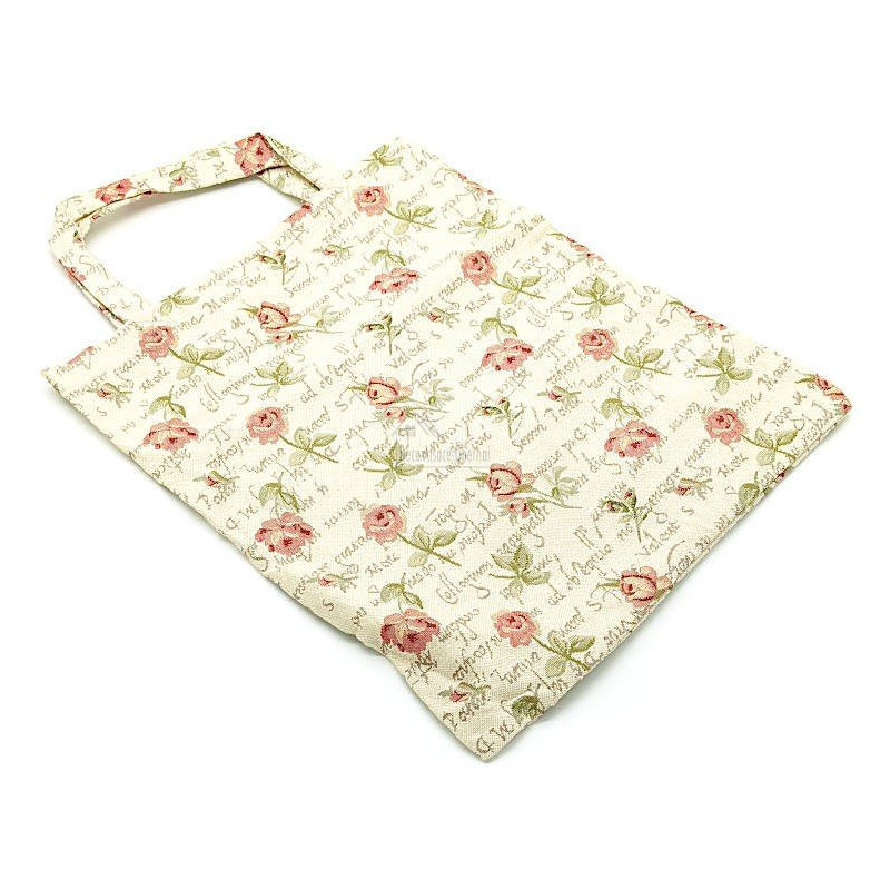 Tote Bag mit Rosenblüten verziert
