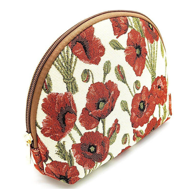 Beutel mit Reißverschluss Mohnblumenmuster