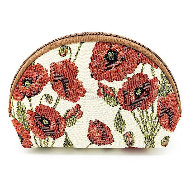 Beutel mit Reißverschluss Mohnblumenmuster