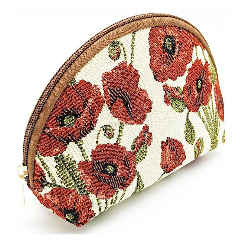 Beutel mit Reißverschluss Mohnblumenmuster