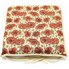 Bequeme Stuhlküchlein mit Mohnblumenmotiv