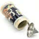 Straight Beer Mug in Earthenware with pewter lid and Alsatian Cities 50 cl
