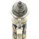 Straight Beer Mug in Earthenware with pewter lid and Alsatian Cities 50 cl