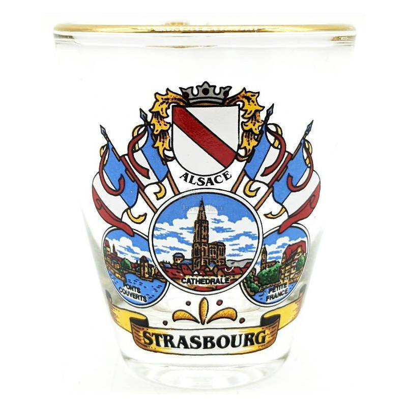Strasbourg Tourist Liqueur Glass golden