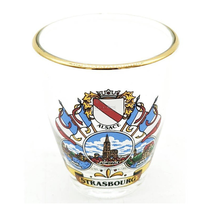 Strasbourg Tourist Liqueur Glass golden