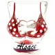 Verre à Liqueur Bikini rouge d'Alsace