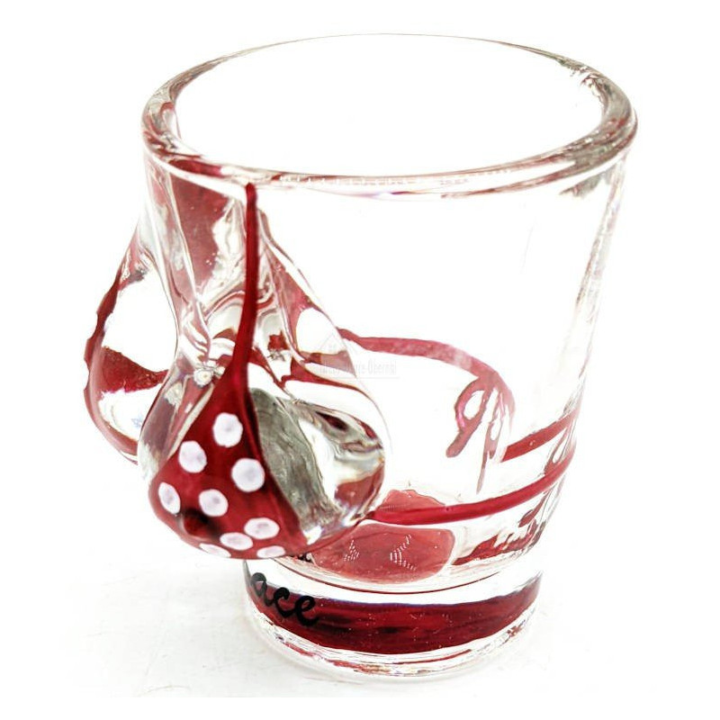 Verre à Liqueur Bikini rouge d'Alsace