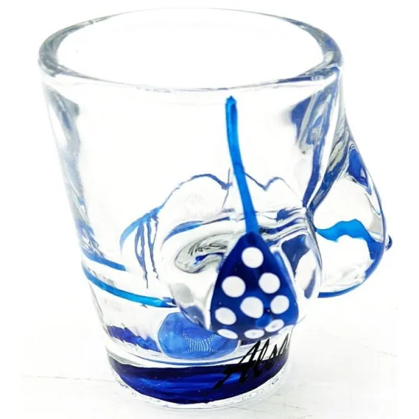 Likörglas Bikini Blau aus dem Elsass