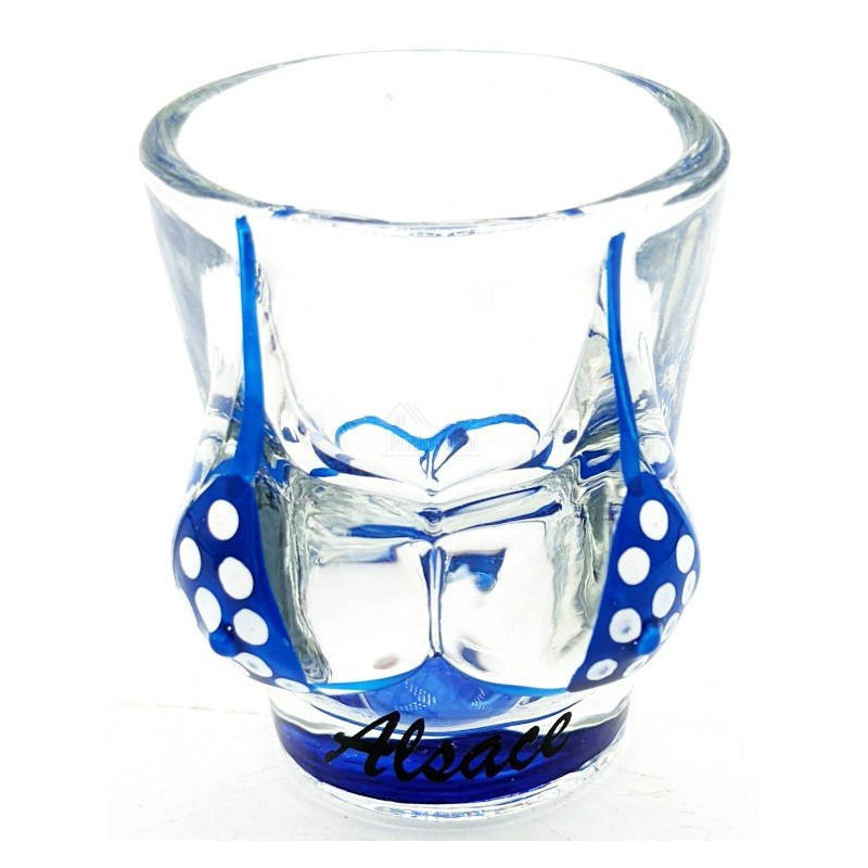 Verre à Liqueur Bikini Bleu d'Alsace