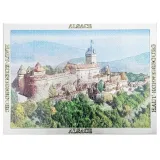 Decorative Magnet Castle Haut-Koenigsbourg silver glittering