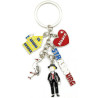 Alsatian Keyring with 5 charms Strasbourg Metal and Strass