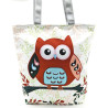 Sac à Bandoulière en Toile motif Hibou Chouette